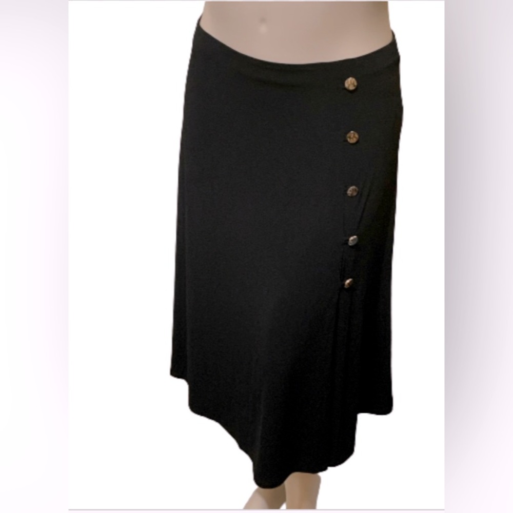 JM Collection Ladies Core Fashion Pull-On A-Line Skirt Size Petite Large